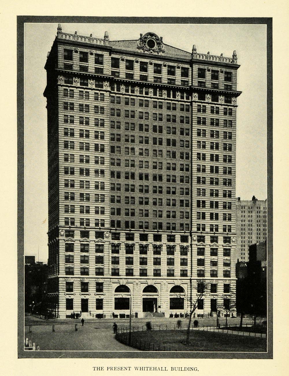 1910 Print Whitehall Building Architecture New York - ORIGINAL HISTORIC TW3