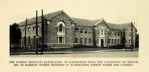 1912 Print University Madison Forest Product Laboratory ORIGINAL HISTORIC TW3