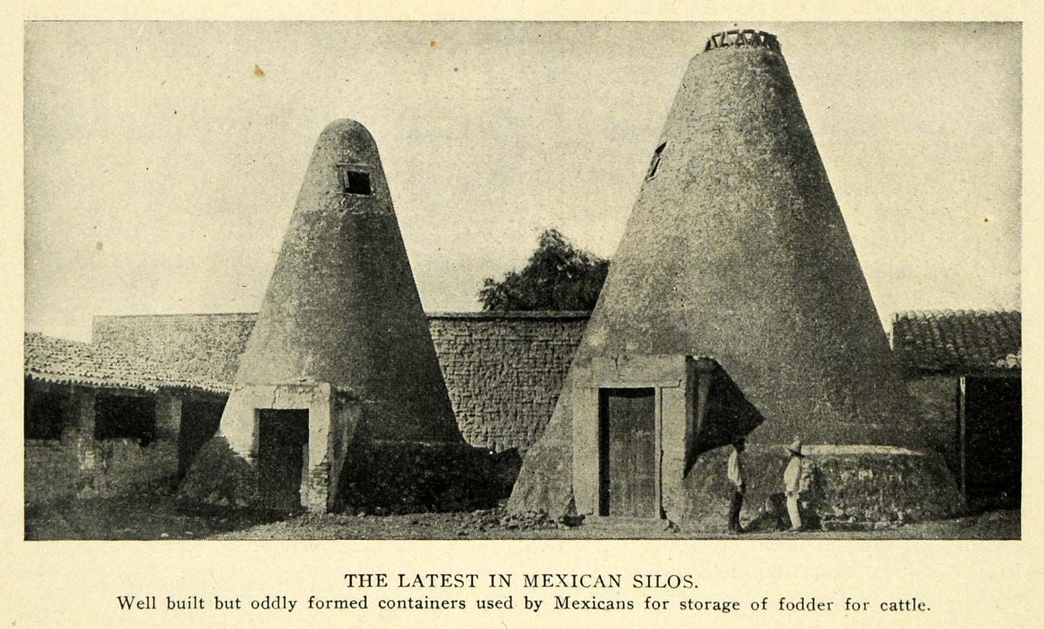 1911 Print Mexican Silos Agricultural Farming Farm - ORIGINAL HISTORIC IMAGE TW3