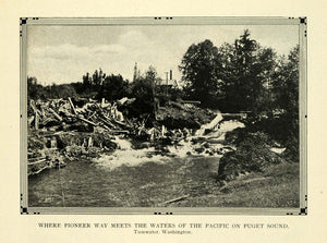 1911 Print Pioneer Way Puget Sound Tumwater Washington ORIGINAL HISTORIC TW3