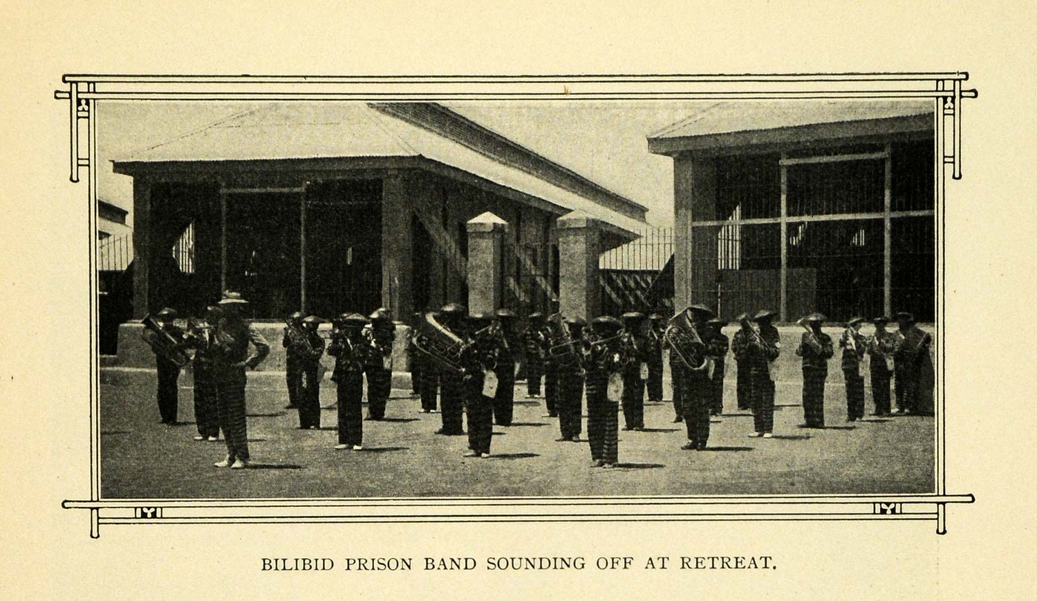 1911 Print New Bilibid Prison Music Band Philippines - ORIGINAL HISTORIC TW3