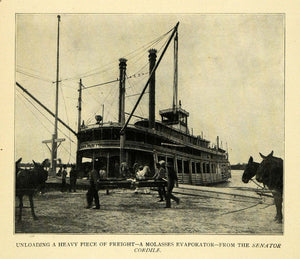 1910 Print Senator Cordile Ship Molasses Evaporator - ORIGINAL HISTORIC TW3