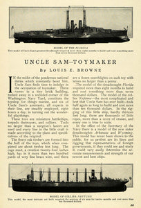 1913 Article Uncle Sam Toymaker Florida Neptune Ships - ORIGINAL TW3