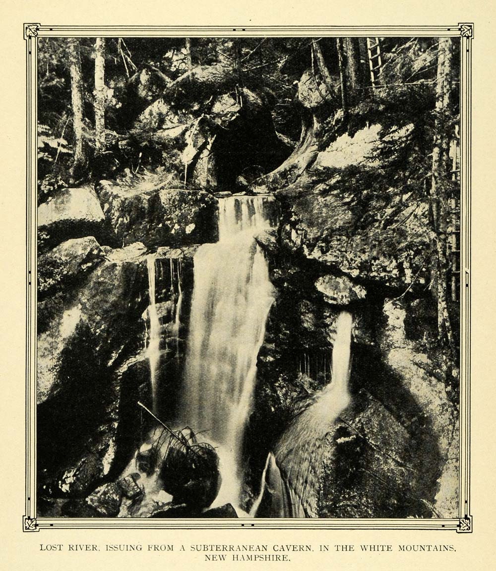 1911 Print Lost River White Mountains New Hampshire - ORIGINAL HISTORIC TW3