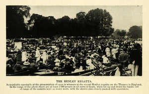 1910 Print Henley Regatta Thames River England Rowing ORIGINAL HISTORIC TW3