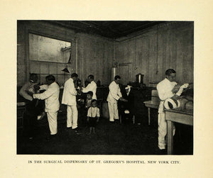 1909 Print Surgical Room St. George Hospital New York - ORIGINAL HISTORIC TW3
