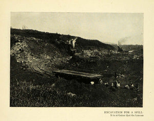 1909 Print Gatun Spillway Construction Panama Canal Dig ORIGINAL HISTORIC TW3