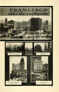 1907 Print San Francisco After Earthquake Buildings - ORIGINAL HISTORIC TW4