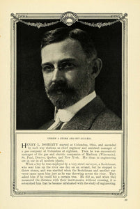 1911 Print American Chief Engineering Henry L Doherty ORIGINAL HISTORIC TW4