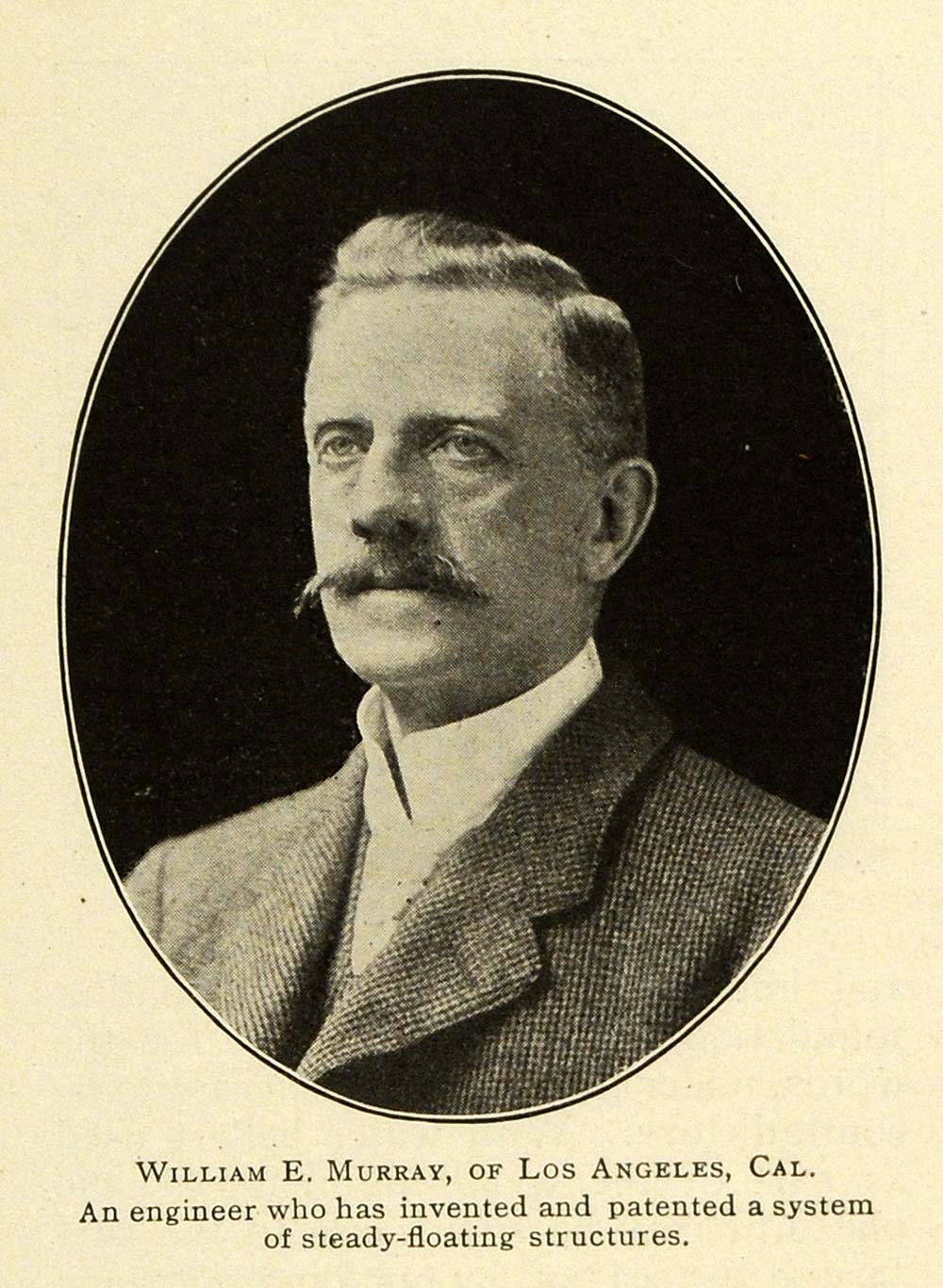 1906 Print American Inventor William E. Murray CA - ORIGINAL HISTORIC IMAGE TW4