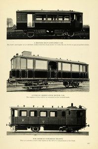 1915 Print World War I German Austrian British Locomotive Train Observation TW4