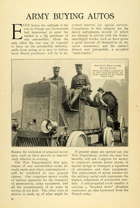 1915 Print WWI U .S. Army Antique War Automobiles Searchlights Military TW4