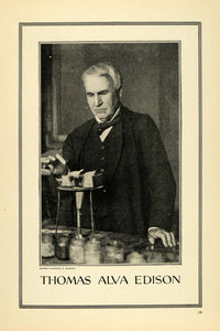 1914 Print Famous Inventor Scientist Thomas Alva Edison Laboratory Work TW4