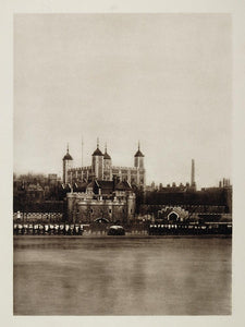 1926 Tower of London England E. O. Hoppe Photogravure - ORIGINAL UK1