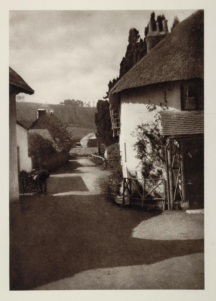 1926 Porlock Somerset Village English Cottage England - ORIGINAL UK1