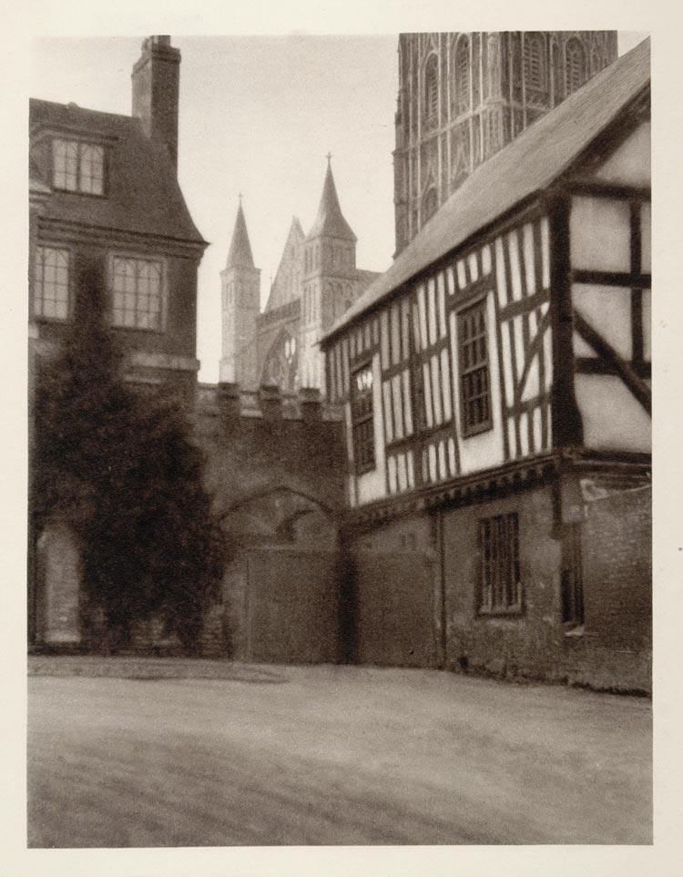 1926 Gloucester Cathedral Town Architecture England - ORIGINAL PHOTOGRAVURE UK1