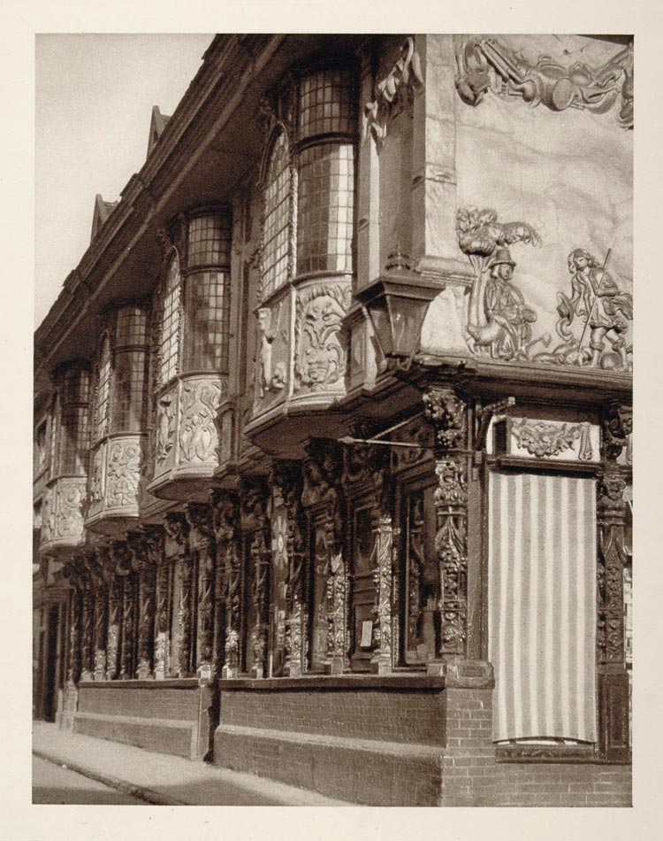 1926 Plastered Houses Ipswich England Architecture - ORIGINAL PHOTOGRAVURE UK1