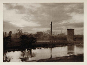 1926 York River England Evening Photogravure E.O. Hoppe - ORIGINAL UK1