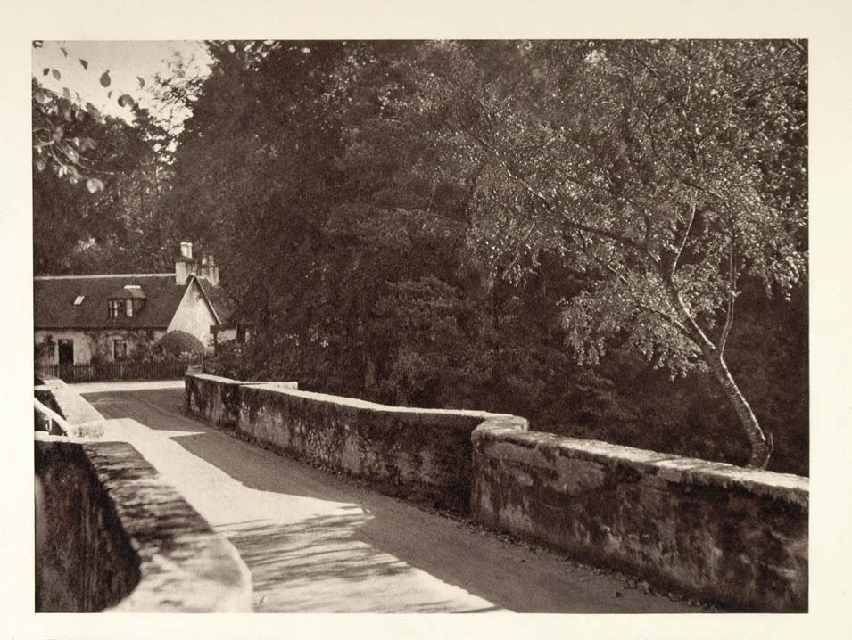 1926 Bridge of Feugh Banchory Scotland Photogravure - ORIGINAL PHOTOGRAVURE UK1