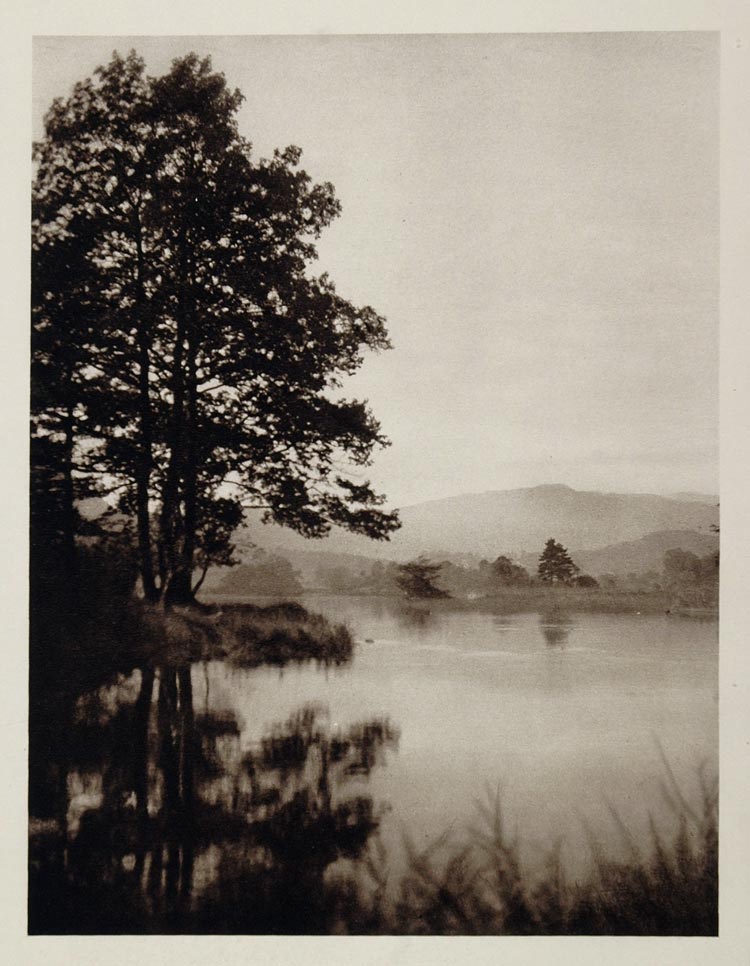 1926 Loch Tulla Argyllshire Scotland Lake Photogravure - ORIGINAL UK1