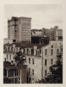 1927 Downtown Buildings San Antonio Texas Photogravure - ORIGINAL US1