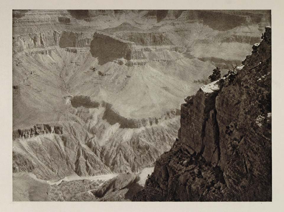 1927 Grand Canyon Colorado River Arizona Photogravure - ORIGINAL US1