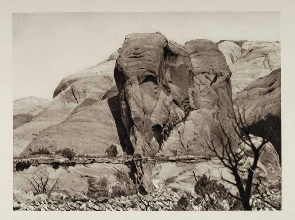 1927 Elephant Head Rock Formation Arizona Photogravure - ORIGINAL US1