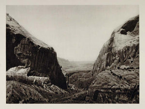1927 Rainbow Trail Arizona Landscape Photogravure NICE - ORIGINAL US1