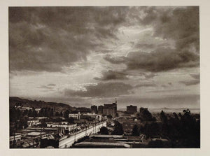 1927 Sunset Hollywood California Photogravure VERY NICE - ORIGINAL US1