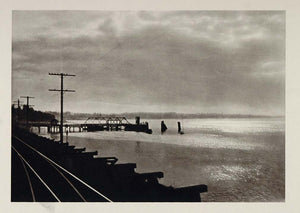 1927 Photogravure Puget Sound Estuarine Washington E. O. Hoppe Waterways US1