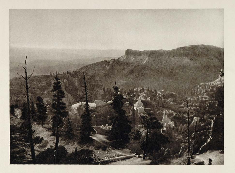 1927 Landscape View Bryce Canyon National Park Utah - ORIGINAL PHOTOGRAVURE US1