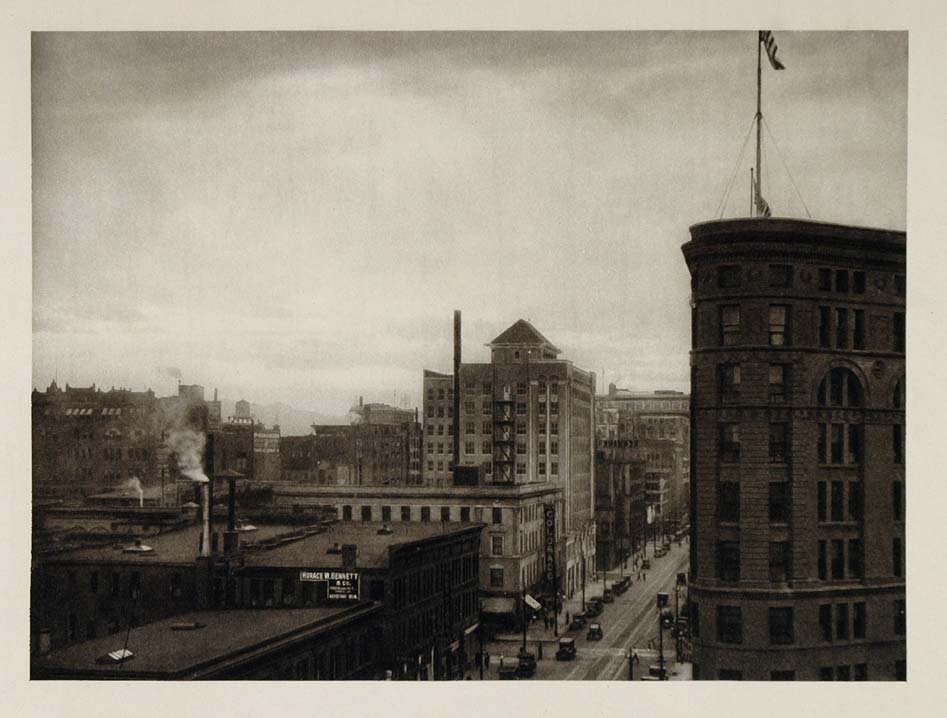 1927 Denver Colorado City Photogravure E. O. Hoppe NICE - ORIGINAL US1