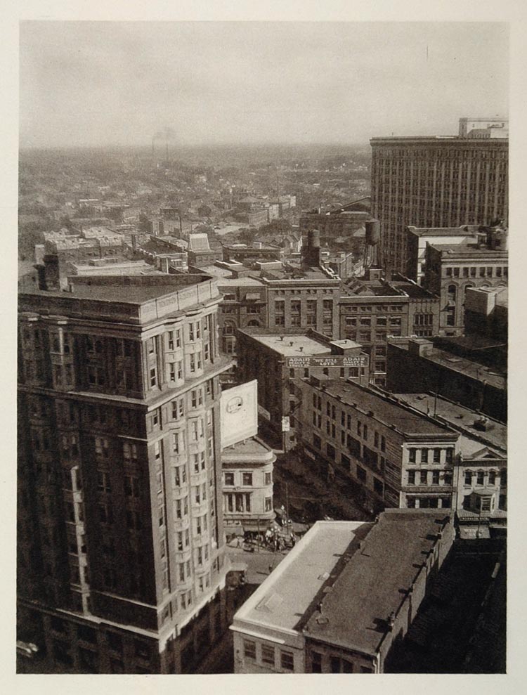 1927 Aerial View Panorama Atlanta Georgia Buildings - ORIGINAL PHOTOGRAVURE US2