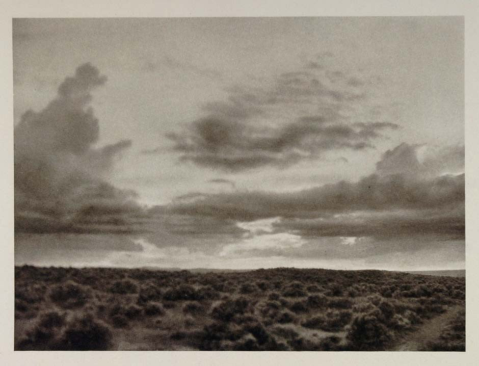 1927 Sunset Yuma Arizona Desert Landscape E. O. Hoppe - ORIGINAL US2 - Period Paper
