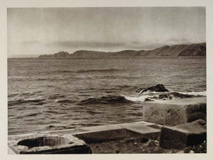 1927 Golden Gate San Francisco Bay Photogravure Hoppe - ORIGINAL US2