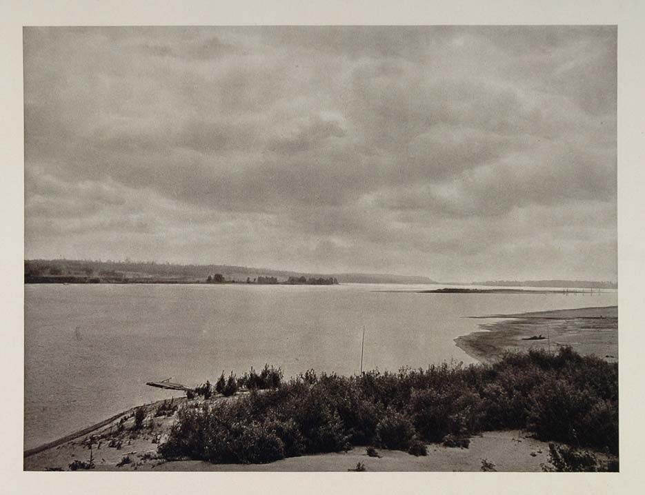 1927 Columbia River Vancouver Oregon Photogravure Hoppe - ORIGINAL US2