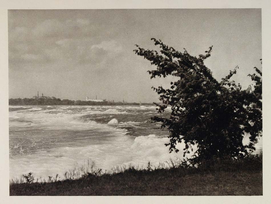 1927 Rapids Niagara New York Photogravure E. O. Hoppe - ORIGINAL US2
