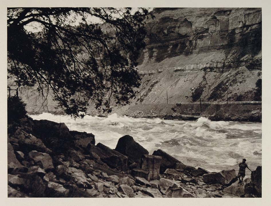 1927 Whirlpool Niagara River New York E. O. Hoppe - ORIGINAL PHOTOGRAVURE US2