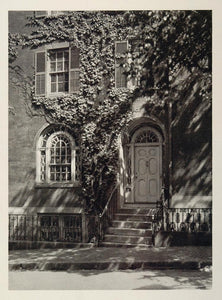 1927 Door House Chestnut Street Boston Massachusetts - ORIGINAL PHOTOGRAVURE US2
