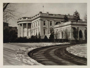 1927 Photogravure Architecture Official Residence White House Washington D US2