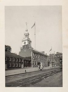 1900 Independence Hall Philadelphia Photogravure Print - ORIGINAL US3