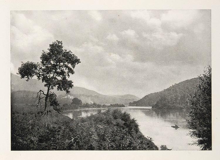 1900 Juniata River Mill Creek Pennsylvania Photogravure - ORIGINAL US3