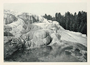1900 Mammoth Hot Springs Yellowstone Park Photogravure - ORIGINAL US3