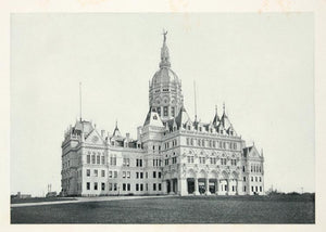 1900 State Capitol Building Hartford Conn. Photogravure - ORIGINAL US3