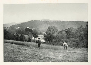 1900 Harvest Oat Field Pemigewasset Valley Photogravure - ORIGINAL US3
