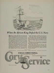 1924 Print Ad Chas. Cory Service U. S. Navy Ship 1842 - ORIGINAL USN1