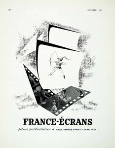 1957 Ad France-Ecrans Advertising Film French Robin Hood 9 Rue Ampere VEN1