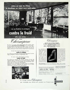 1957 Ad Thermopane Window Double-Paned Glass French Insulation Fifties VEN1