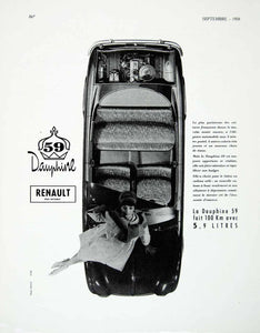 1958 Ad Renault Dauphine 59 Automobile French Classic Car Fifties Old Top VEN1