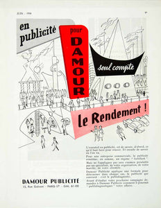1958 Ad Damour Publicite French Advertising Agency Fair Futuristic Galvani VEN1